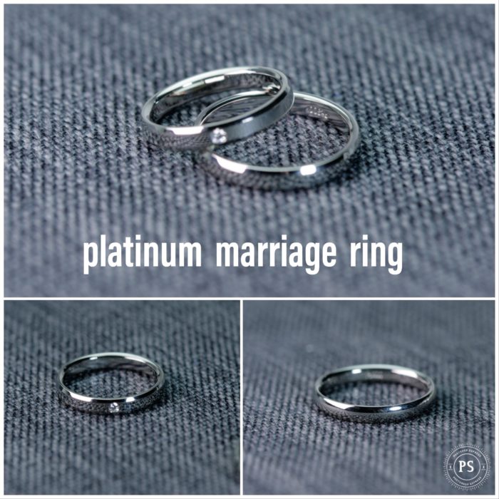 プラチナ　しっかりボリュームの結婚指輪