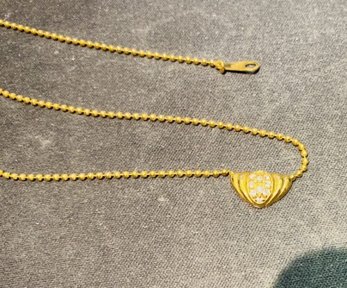 ミラーボールのチェーンネックレス